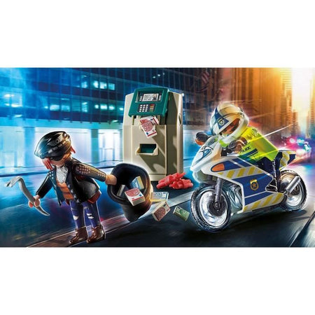 PLAYMOBIL - 70572 - Poliziotto con motocicletta e ladro