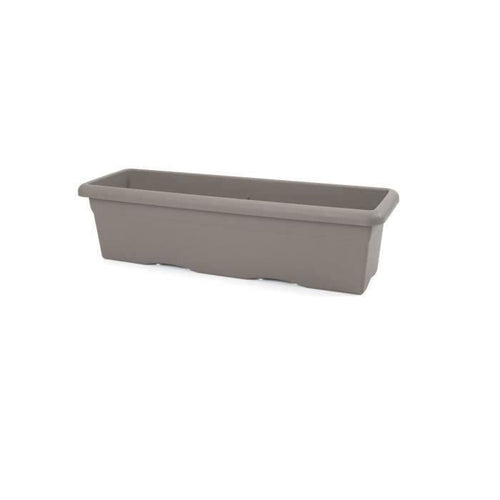 PLASTIKEN Fioriera rettangolare - 60 X 33 cm - Tortora