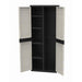 TITANIO PLASTIKEN Armadio con 2 ante e ripiani L70 x P44 x H176 cm Gamma Beige e Nero TITANIO Interno / Esterno