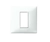 Placca 1F Plana Sc Tonda Bianco 14641.01