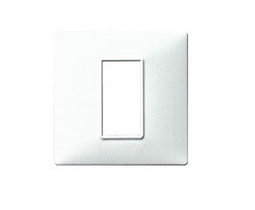 Placca 1F Plana Sc Tonda Bianco 14641.01