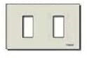 Placca 2F Scat Rett Alluminio 08636 Vimar Concorre