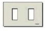 Placca 2Foro Scat Rett Alluminio 08636 Vimar