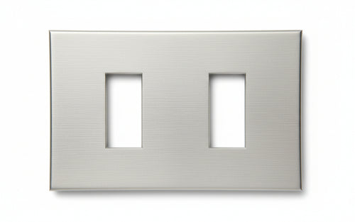 Placca 2Foro Scat Rett Alluminio 08636 Vimar