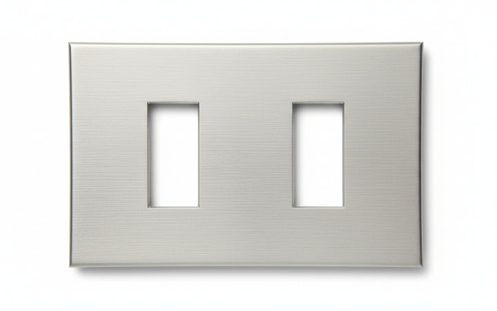 Placca 2Foro Scat Rett Alluminio 08636 Vimar