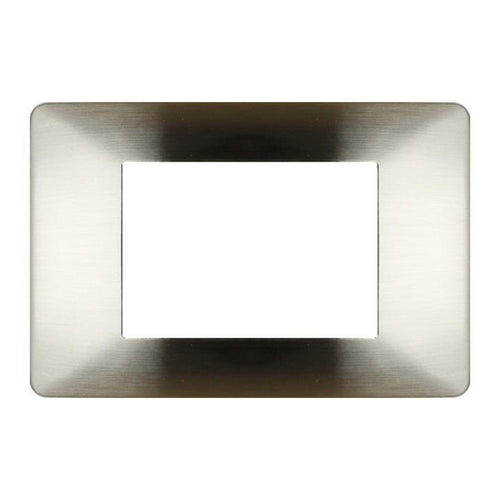 Placca 3F Argento Satin Mapam 6803-5 Comp V/Plana Placca 6803-5 Argento Satinato Metallo