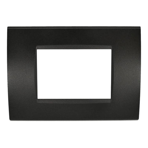 Placca 3F Nero Mapam 6003-2 3P Comp Vimar Plana Compatibile Vimar Plana