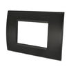 Placca 3F Nero Mapam 6003-2 3P Comp Vimar Plana Compatibile Vimar Plana