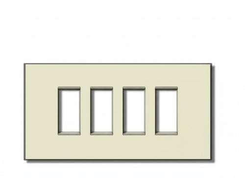 Placca 4 Foro X Scat Ret Alluminio 08538 Vimar