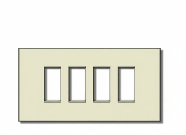 Placca 4 Foro X Scat Ret Alluminio 08538 Vimar