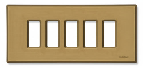 Placca 5 Foro X Scat Ret Bronzo 08539.Br Vimar