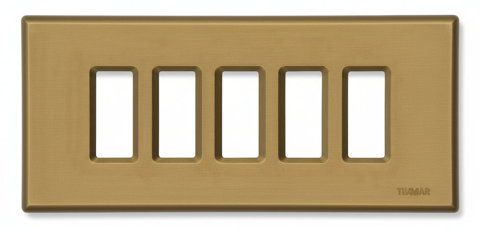 Placca 5 Foro X Scat Ret Bronzo 08539.Br Vimar