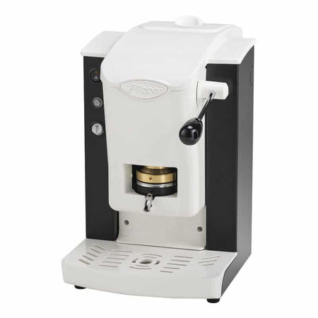 MACCHINA DA CAFFE' FABER SLOT PLAST BASIC TELAIO NERO PLASTICHE BIANCO PRESSACIALDA IN OTTONE SPNERBBASOTT