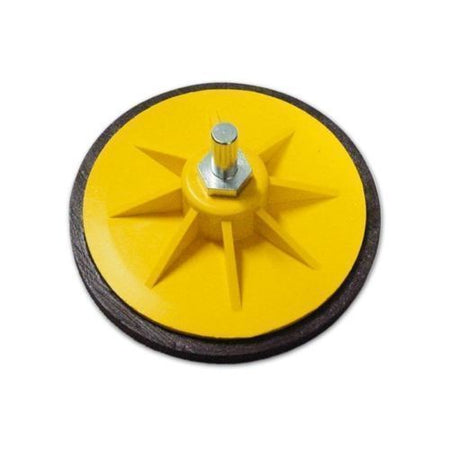 Platorello con velcro biadesivo, per smerigliatrice / trapano completo di perno 10 mm e foro 14 mm