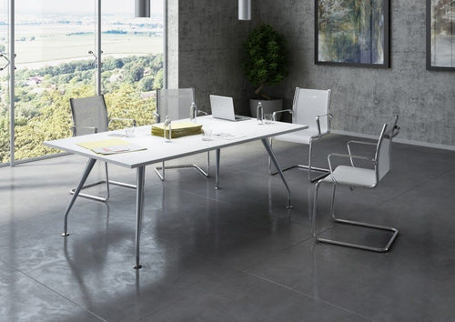 Tavolo per sala riunioni in melaminico cm. 200x110x72h