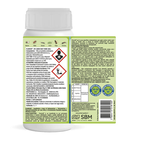 Pluricid ml 250 Insetticida Azione Abbattente Zanzare e Altri Insetti Protect Home SBM