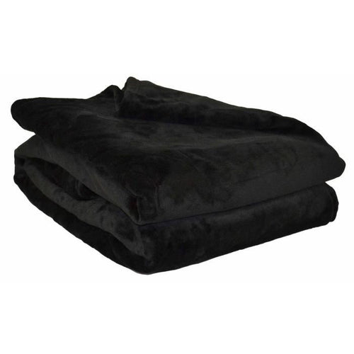 Plaid microfibra 130x170 nero