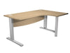 Scrivania per ufficio in legno verniciato e struttura in metallo cm. 160/180x120x73h