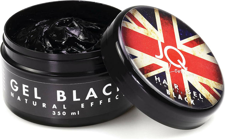 Gel Capelli Nero Colorante Uomo Professionale – Gel Modellante Coprente Capelli Bianchi, Effetto Naturale e Lucido, Tenuta Media, Styling Antigrigio, Non Ungente, Lavabile con Shampoo