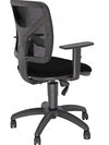 Sedia ergonomica per ufficio operativo colore nero con braccioli regolabili