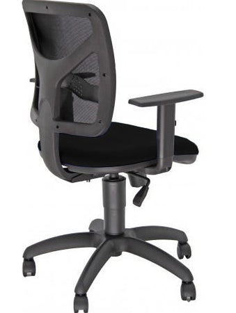 Sedia ergonomica per ufficio operativo colore nero con braccioli regolabili