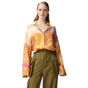 Pinko camicie donna pinko - life camicia satin stampa - multicolore da donna