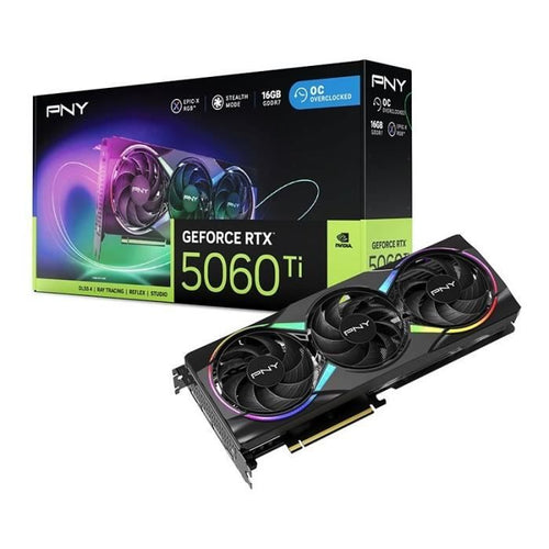 PNY - Scheda grafica - GeForce RTX 5060 Ti - 16 GB - ARGB Overclocked Triple Fan DLSS 4