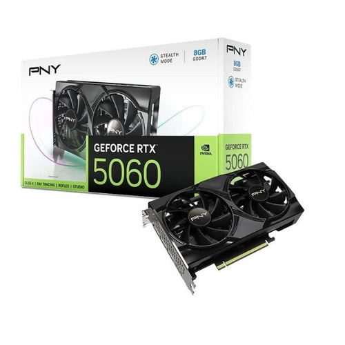 PNY - Scheda grafica - GEFORCE RTX 5060 - 8 GB - Doppia ventola - DLSS 4