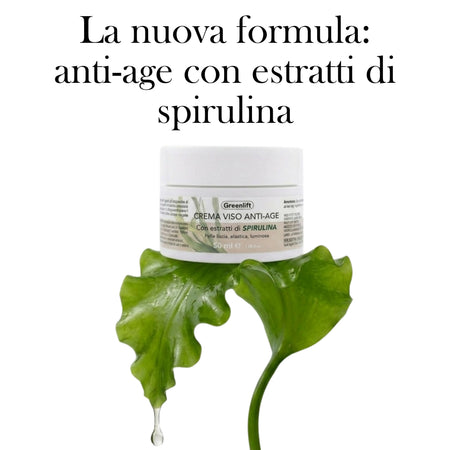 Crema Viso Anti-Age alla Spirulina – 50 ml – Trattamento Idratante e Nutriente per Pelle Liscia, Elastica e Luminosa – Senza Parabeni