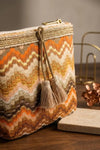 Pochette fantasia con filo strass e nappine | PHO Firenze