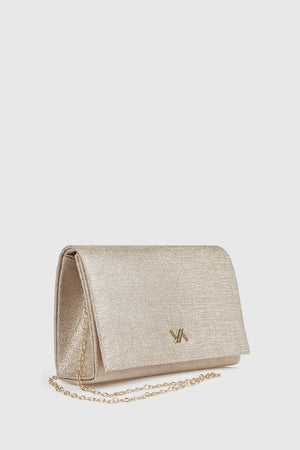 Pochette elegante a tracolla finitura glitterata | Verde Fashion