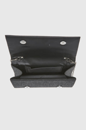 Pochette elegante a tracolla finitura glitterata | Verde Fashion