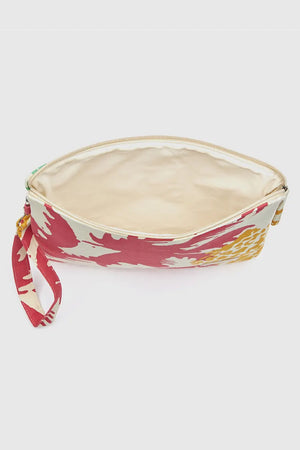 Pochette mare in cotone fantasia tropicale | Verde Fashion