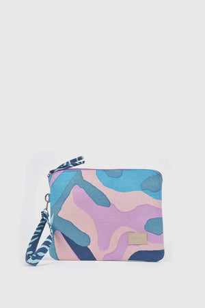 Pochette mare in cotone fantasia marina | Verde Fashion