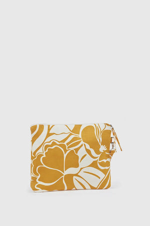 Pochette mare in cotone stampa fiori | Verde Fashion