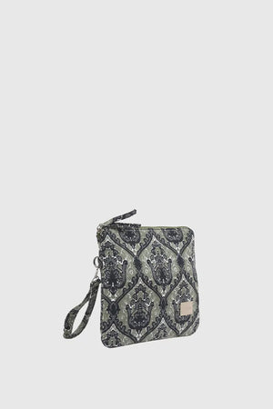 Pochette mare in cotone fantasia barocca | Verde Fashion