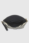 Pochette mare in paglia motivo zebrato | Verde Fashion