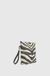 Pochette mare in paglia motivo zebrato | Verde Fashion
