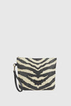 Pochette mare in paglia motivo zebrato | Verde Fashion