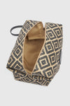 Pochette mare in paglia motivo geometrico | Verde Fashion