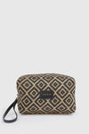 Pochette mare in paglia motivo geometrico | Verde Fashion