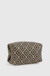 Pochette mare in paglia motivo geometrico | Verde Fashion
