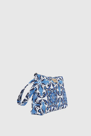 Pochette mare in cotone stampa maioliche | Verde Fashion