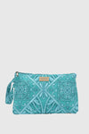Pochette mare in cotone stampa maioliche | Verde Fashion