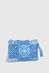 Pochette mare in cotone stampa maioliche | Verde Fashion