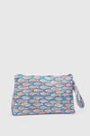 Pochette mare in cotone stampa pesci | Verde Fashion