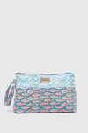Pochette mare in cotone stampa pesci | Verde Fashion