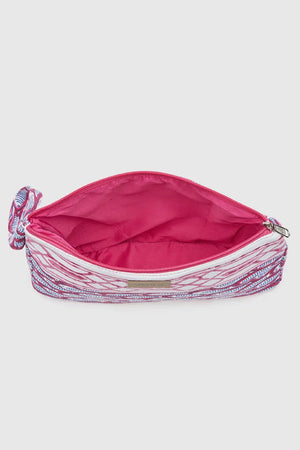 Pochette mare in cotone stampa pesci | Verde Fashion