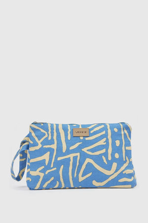 Pochette mare in cotone stampa astratta | Verde Fashion