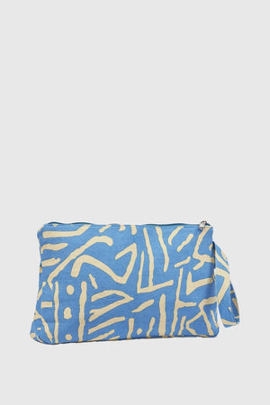 Pochette mare in cotone stampa astratta | Verde Fashion